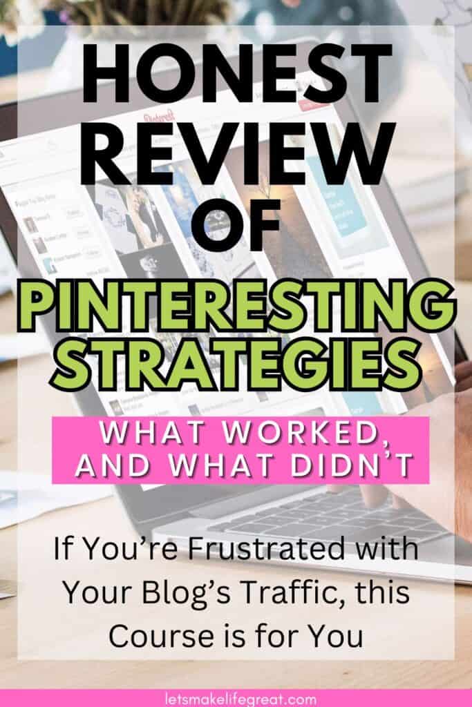laptop with pinterest screen up - pinteresting strategies
