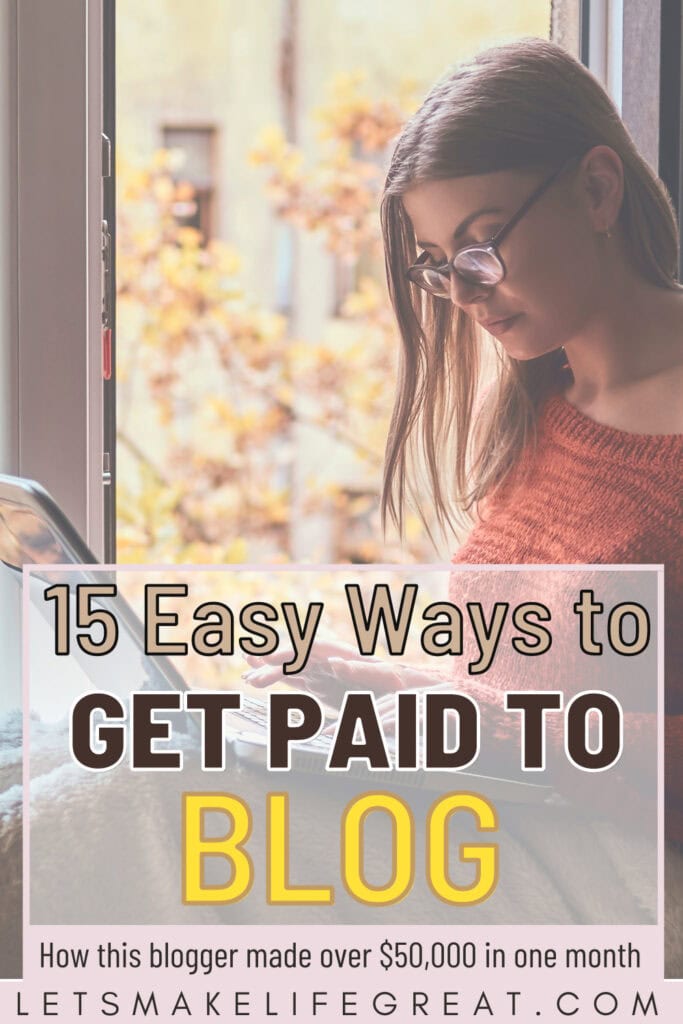 pretty woman sitting with laptop at a windowsill - ways to make money blogging