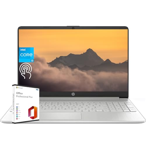 HP 2024 Newest Laptop for Business and Student, 15.6" HD Touchscreen, Intel 6-Core i3-1215U Processor, 8GB RAM, 512GB SSD, lntel UHD Graphics, Windows 11 Home, with Microsoft Office Lifetime License