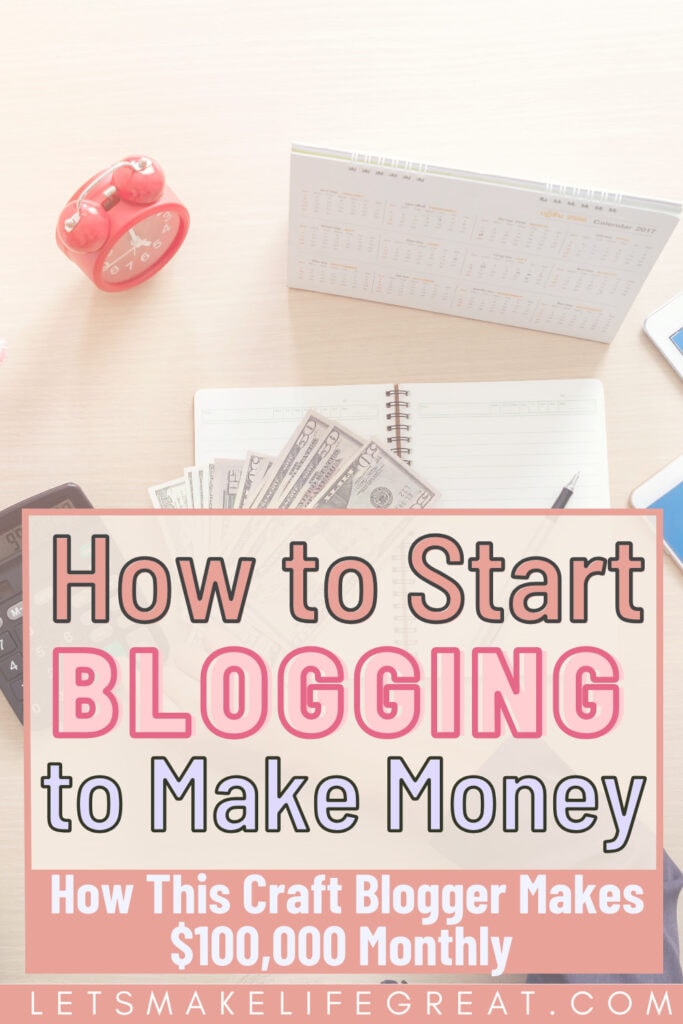 Pinterest pin with text overlay - how to start a profitable blog