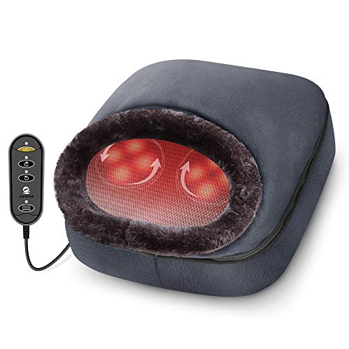 COMFIER Shiatsu Foot Massager with Heat- Kneading Back Massager with Heating Pad, Heated Foot Warmer, Electric Feet Massager Machine for Plantar Fasciitis,Neuropathy,Foot Stress Relief