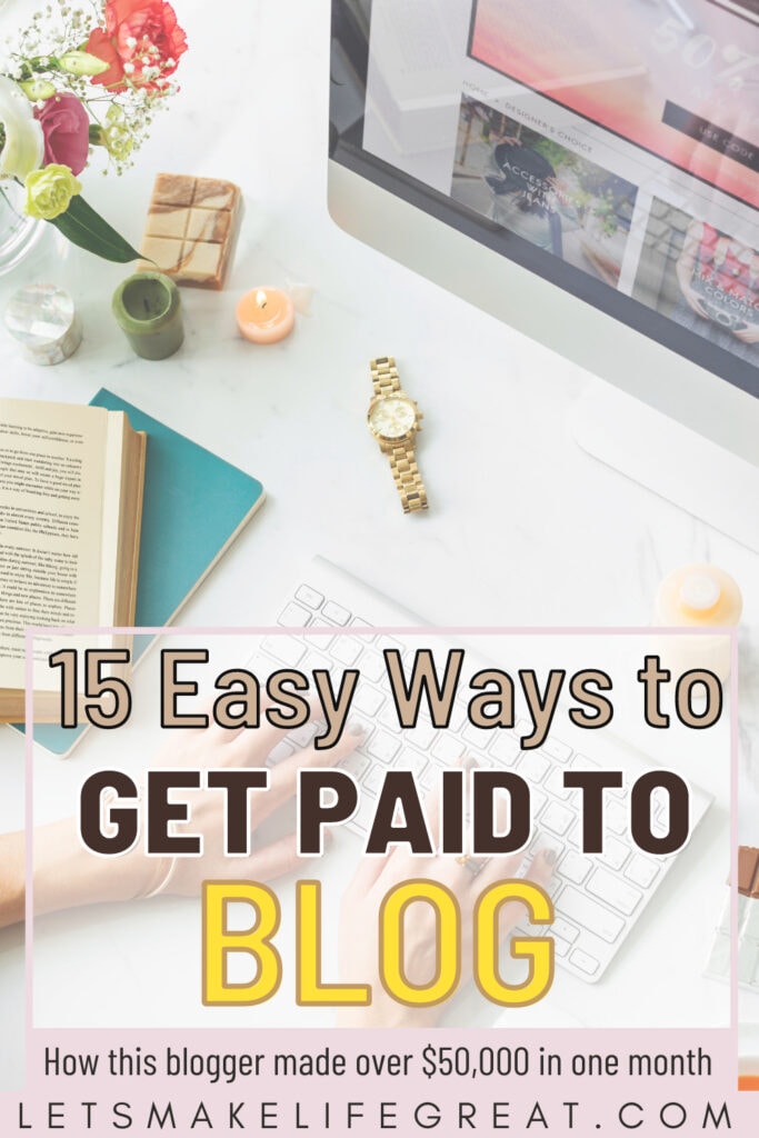 womans hands working at computer - ways to make money blogging