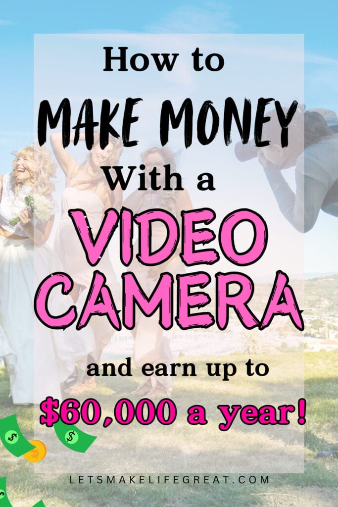 pinterest pin with text overlay - how to make $60,000 as a freelance videographer