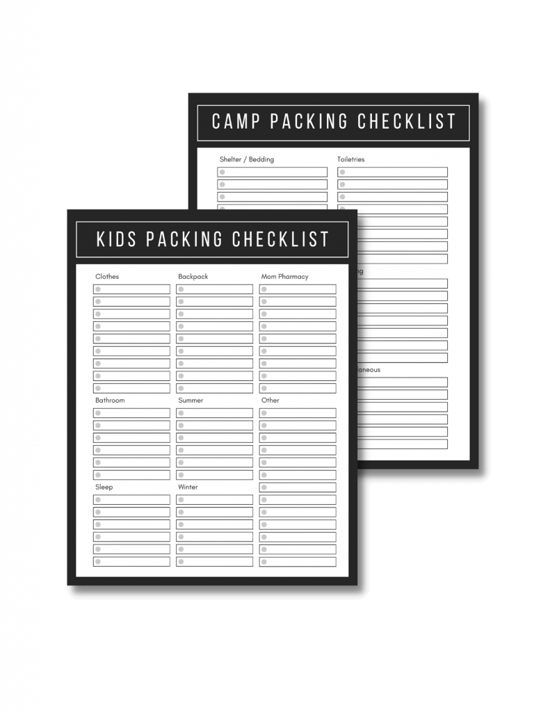 packing checklist